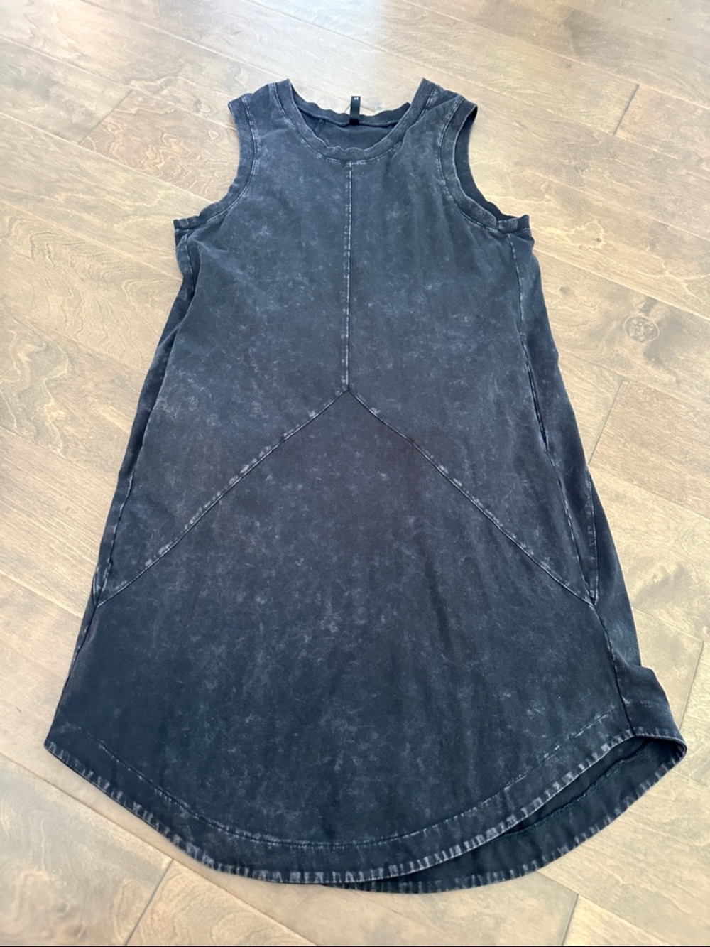 MPG Sleeveless Washed Black Tunic Dress